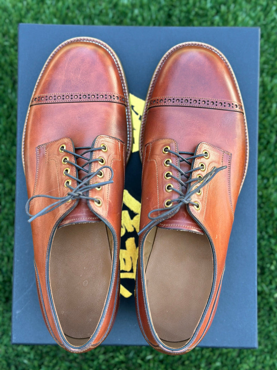 Brown Guidi Horsebutt TCO Derby Shoes