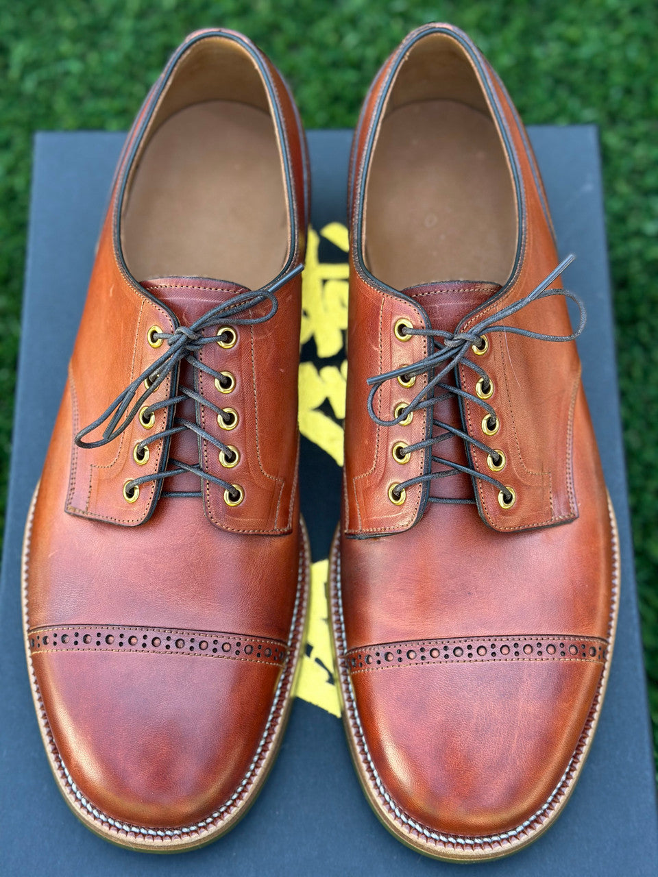 Brown Guidi Horsebutt TCO Derby Shoes