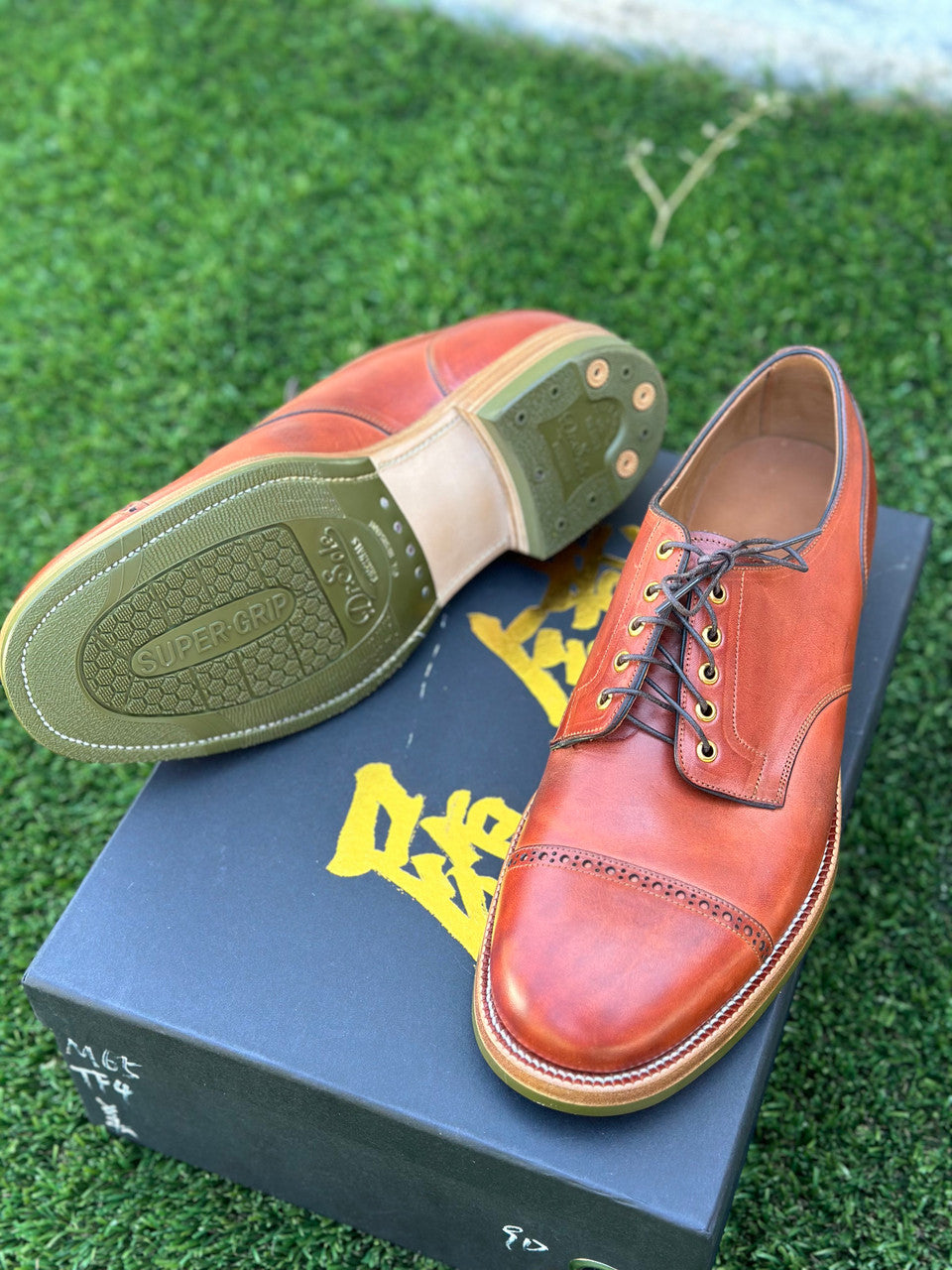 Brown Guidi Horsebutt TCO Derby Shoes