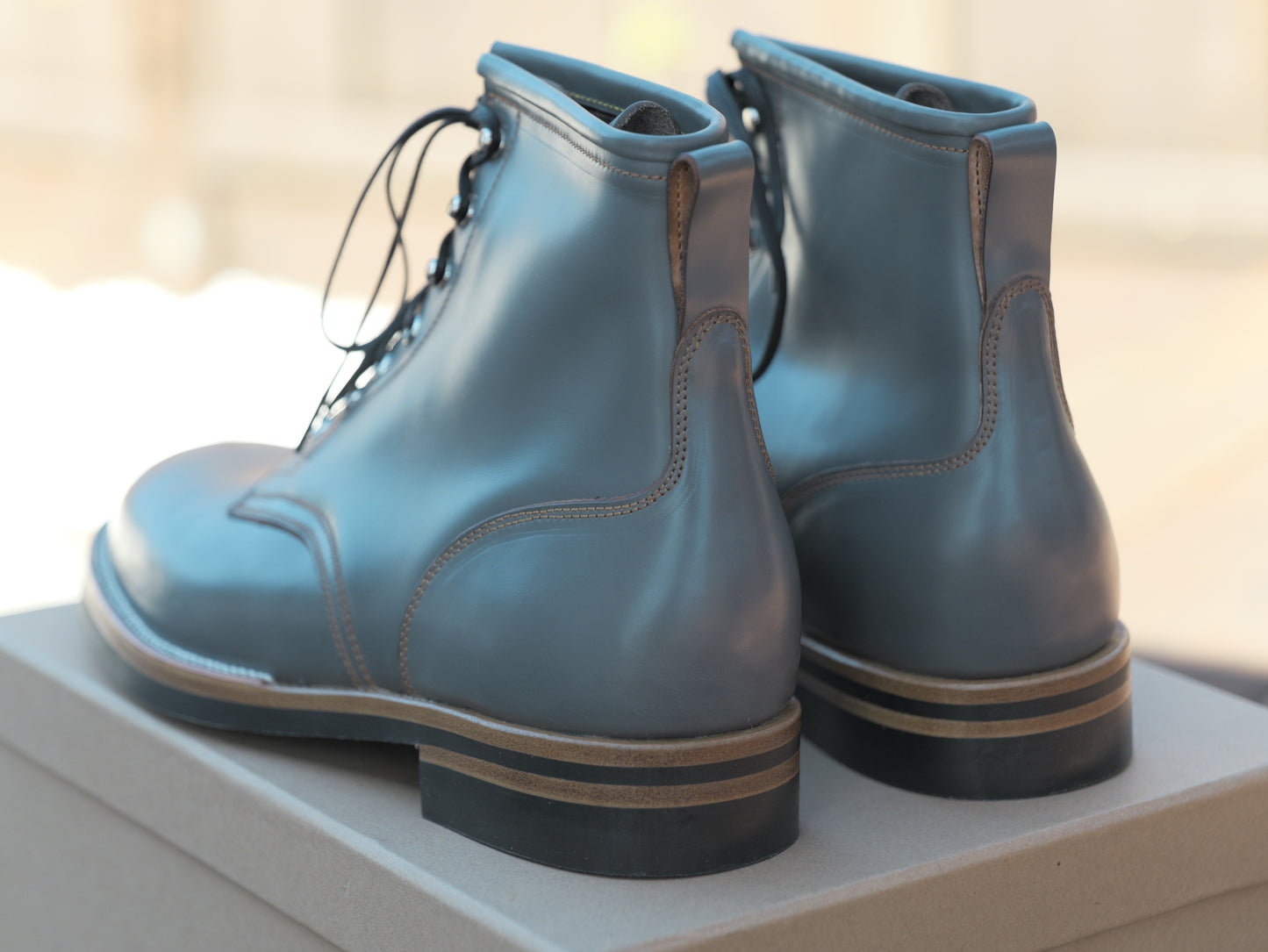 Maryam Grigio Shell Cordovan Plain Toe TCO