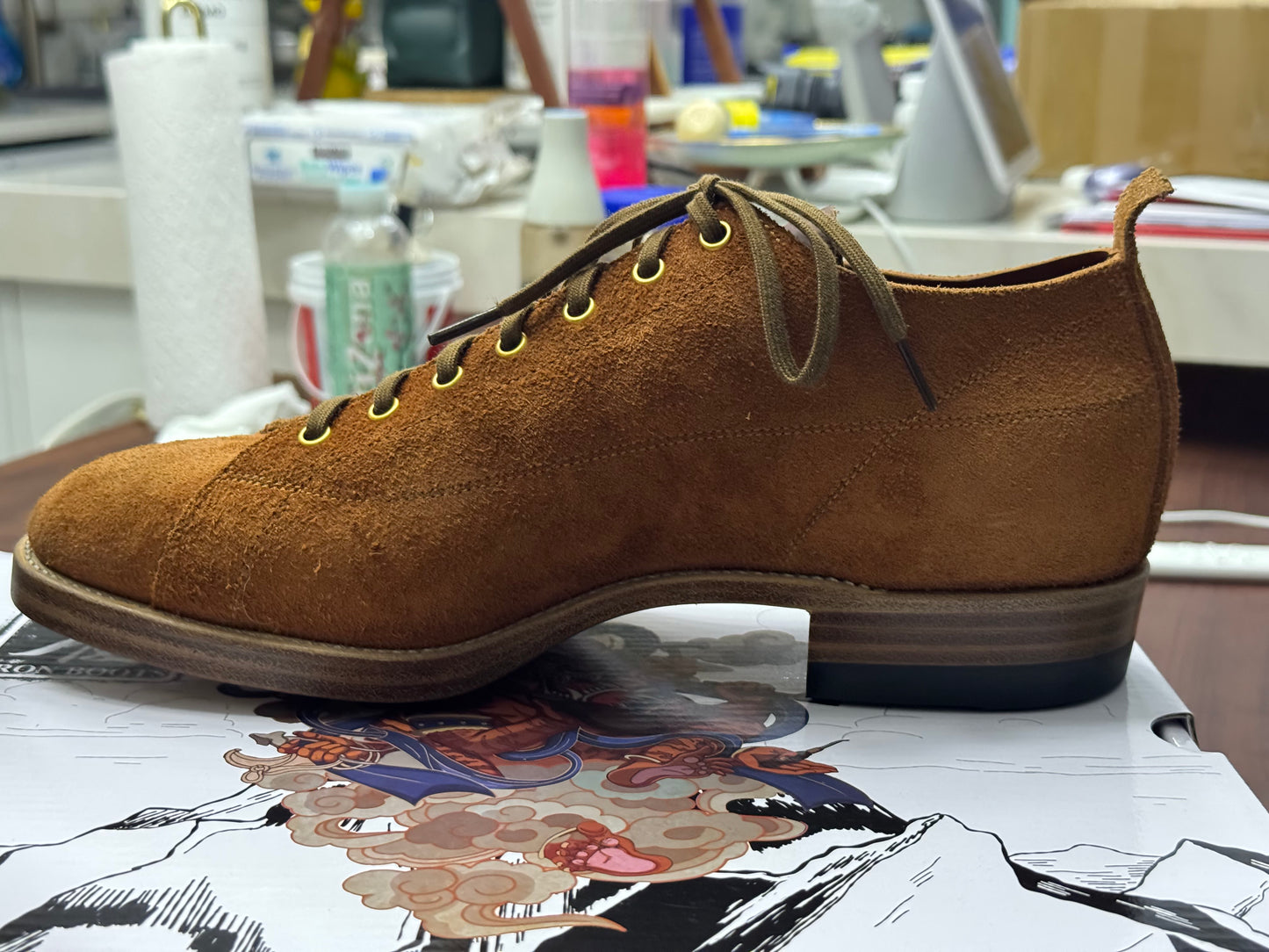 T-Monkey Shoe X Ticho's Roughout leather