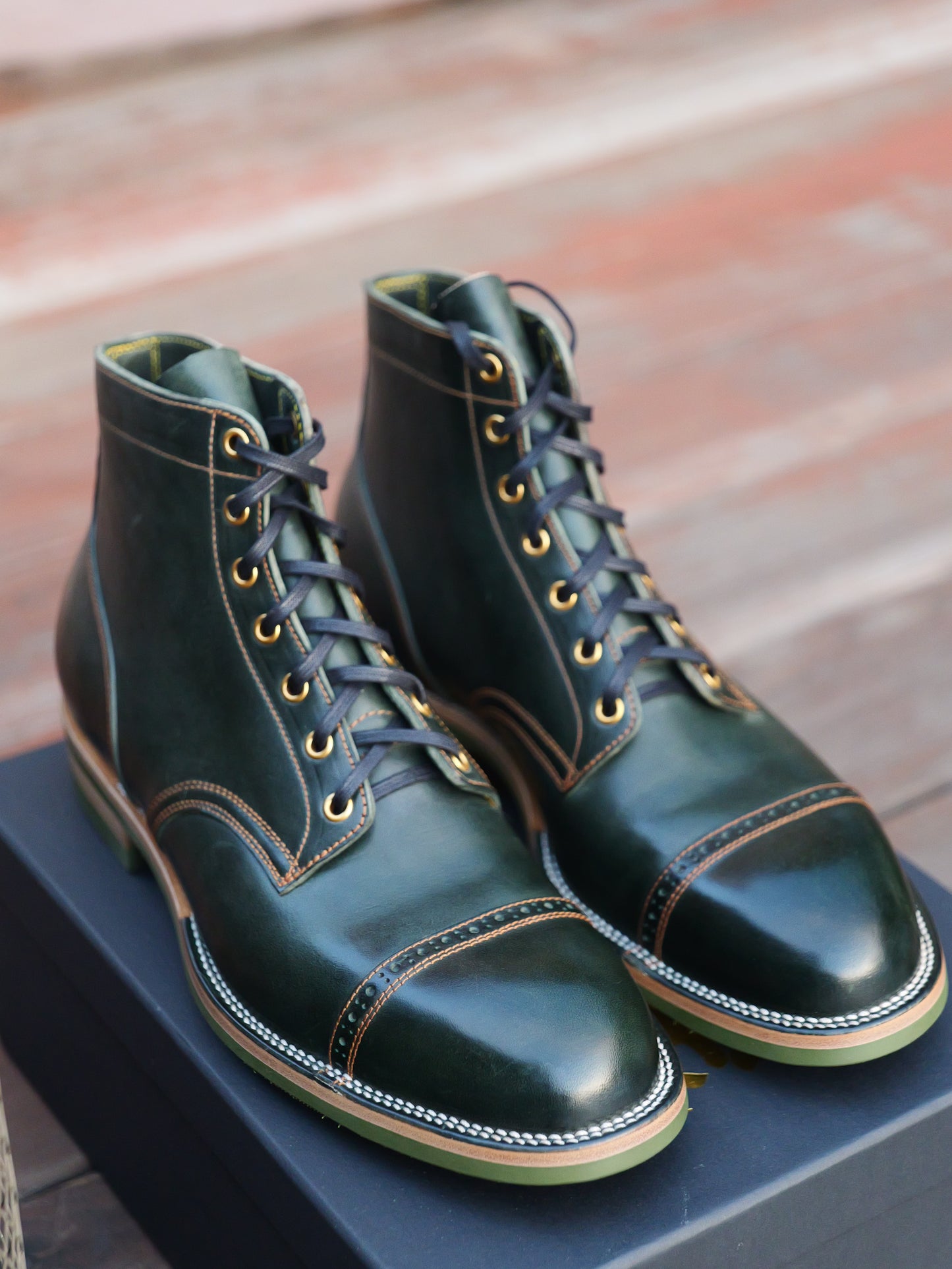 Dark Green Guidi Horsebutt Devil Dog - Size 9D