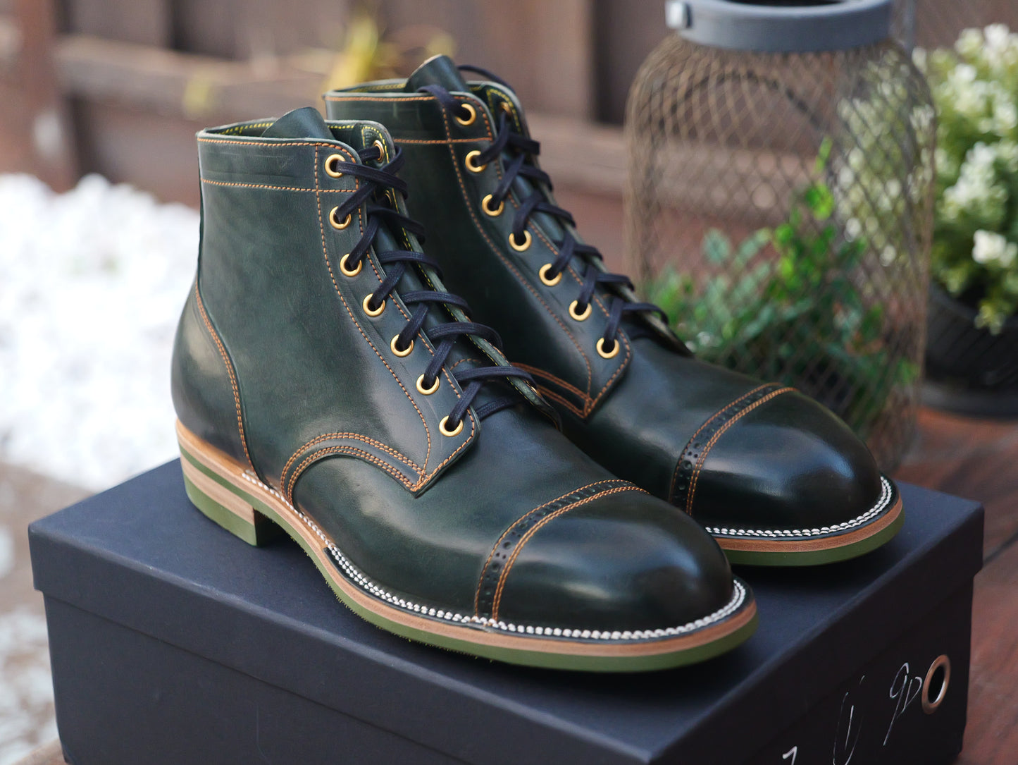 Dark Green Guidi Horsebutt Devil Dog - Size 9D
