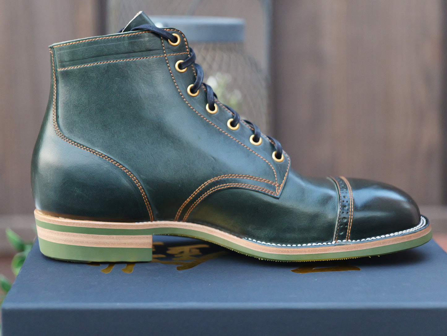 Dark Green Guidi Horsebutt Devil Dog - Size 9D