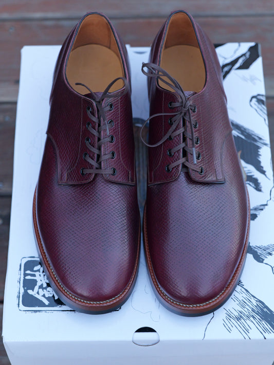 Burgundy Horween Pioneer Hatchgrain TCO Shoe - 9D